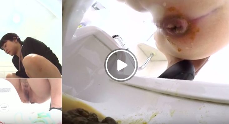 下痢便女性のトイレ盗撮