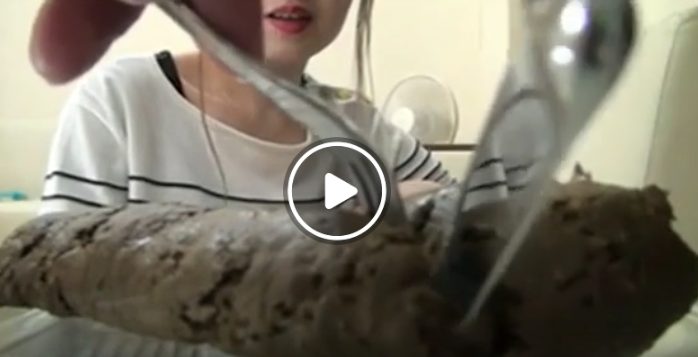 うんこをフォーク＆ナイフで分解