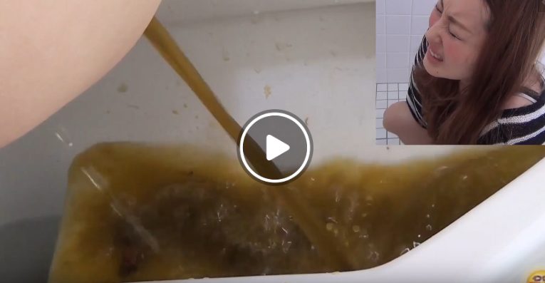 凄すぎる下痢便する女子